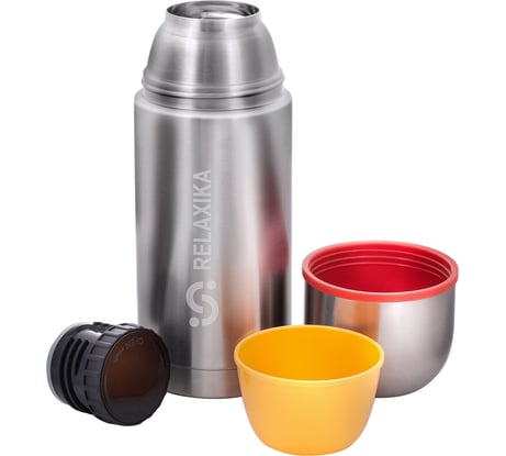 Термос Relaxika 102, 0.75 л, 2 чашки, стальной, R102.750.1