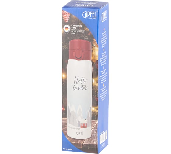 Термокружка вакуумная Gipfel Christmas Time 370 мл 52060