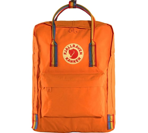 Рюкзак Fjallraven Kanken Rainbow, оранжевый/радуга, 27х13х38 см, 16 л, F23620-212-907