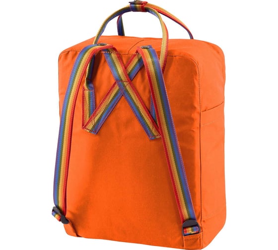 Рюкзак Fjallraven Kanken Rainbow, оранжевый/радуга, 27х13х38 см, 16 л, F23620-212-907