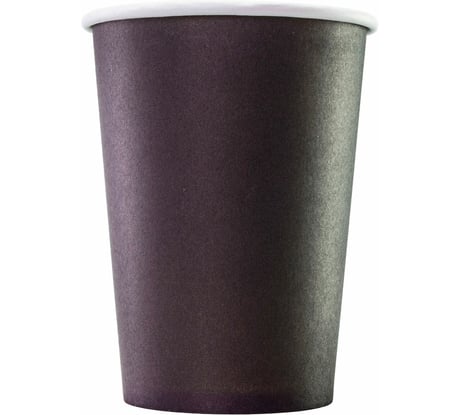 Стакан одноразовый бумажный ОФИСМАГ черный, 300/430 мл, 50 шт, однослойный, х/г, формация HB90-430-0459 609672