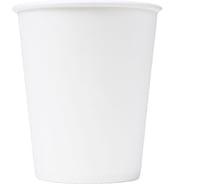 Стакан одноразовый бумажный ОФИСМАГ 180 мл, 80 шт, однослойный, белые, х/г, формация HB72-205-0000 606193