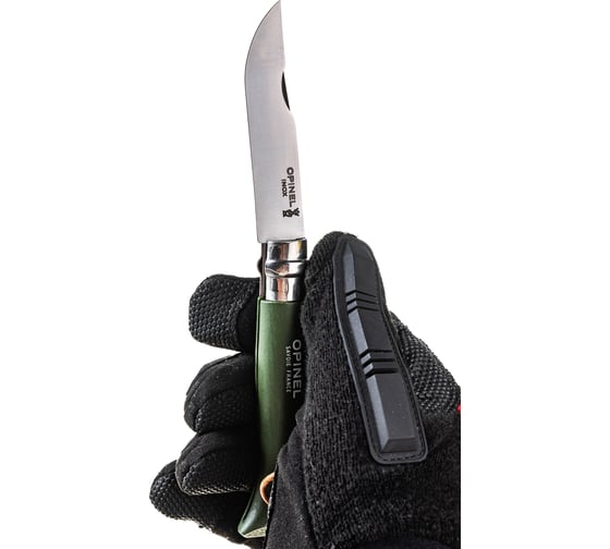 Нож Opinel Trekking №8 хаки кожаный темляк 001703