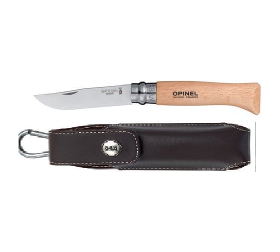 Нож Opinel №8 рукоять из бука, чехол 001089