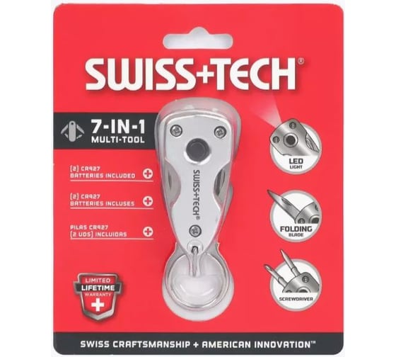 Мультитул-Брелок Swiss+Tech 7-В-1 Key Ring ST60300