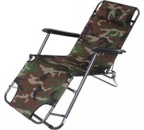 Шезлонг (раскладушка) Добросад Хаки 153x60x79 см, с подголовником, 2 положения 835-749