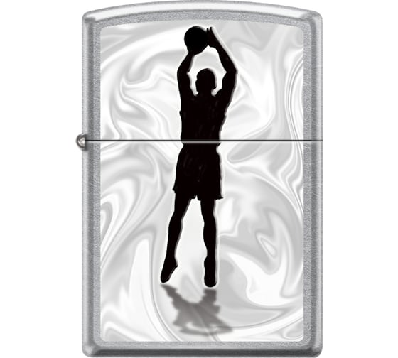 Зажигалка ZIPPO Баскетболист, с покрытием Street Chrome, 38x13x57 мм, 207_basketball 1
