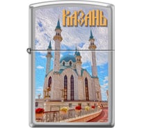 Зажигалка ZIPPO Казань с покрытием High Polish Chrome, 36х12х56 мм, 250_Kazan