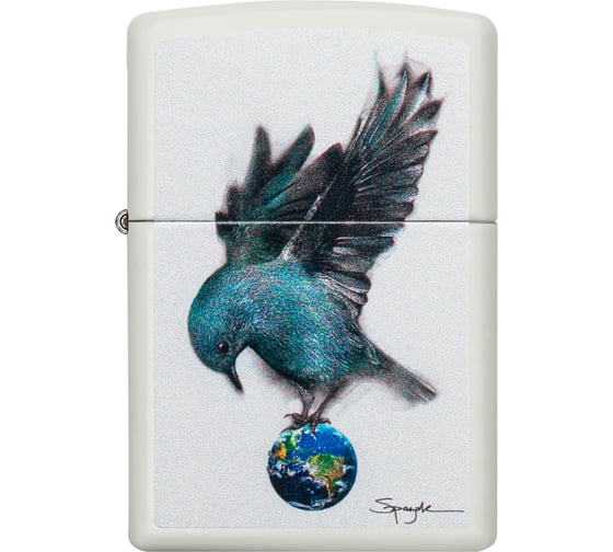 Зажигалка ZIPPO Spazuk, с покрытием White Matte,36x12x56 мм, 49091