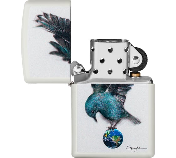 Зажигалка ZIPPO Spazuk, с покрытием White Matte,36x12x56 мм, 49091