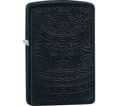 Зажигалка ZIPPO Tone on Tone Design, с покрытием Black Matte, 38x13x57 мм, 29989