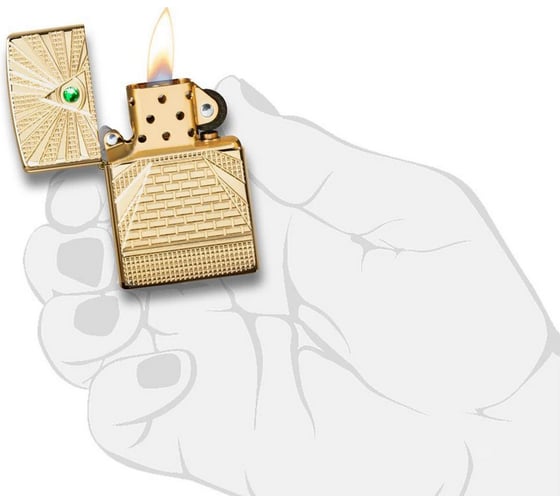 Зажигалка ZIPPO Armor с покрытием High Polish Brass, 36x12x56 мм, 49060