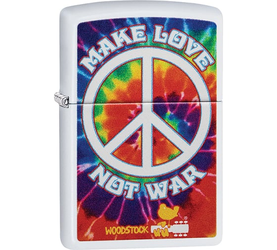 Зажигалка ZIPPO Woodstock с покрытием White Matte, 36x12x56 мм, 49013 1