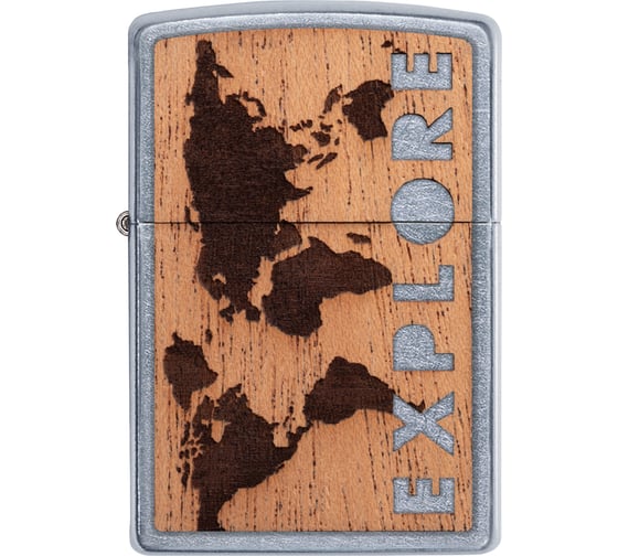 Зажигалка ZIPPO WOODCHUCK с покрытием Street Chrome, 38x13x57 мм, 49171