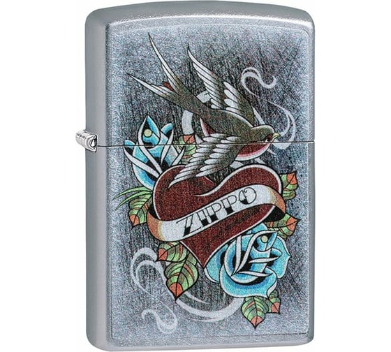Зажигалка ZIPPO Vintage Tattoo, с покрытием Street Chrome, 38x13x57 мм, 29874 1