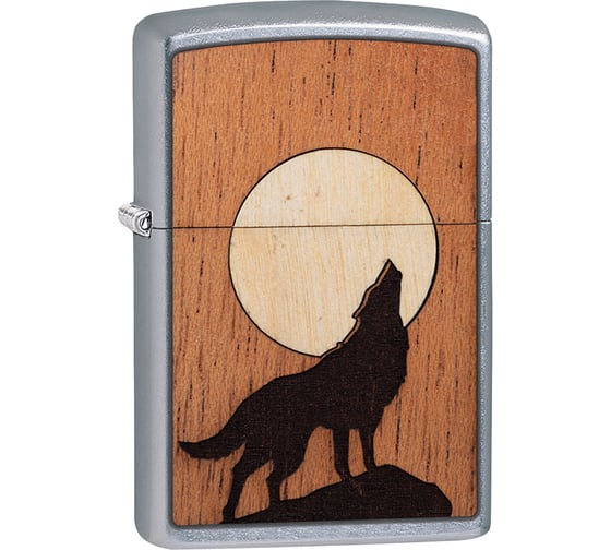 Зажигалка ZIPPO WOODCHUCK с покрытием Street Chrome, 36x12x56 мм, 49043