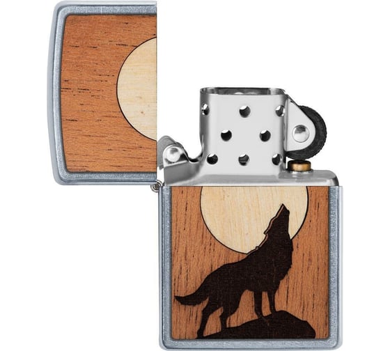 Зажигалка ZIPPO WOODCHUCK с покрытием Street Chrome, 36x12x56 мм, 49043