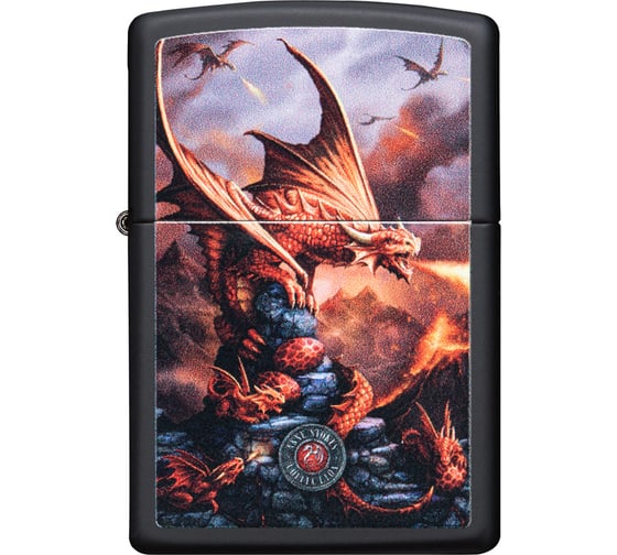 Зажигалка ZIPPO Anne Stokes, с покрытием Black Matte, 38x13x57 мм, 49097