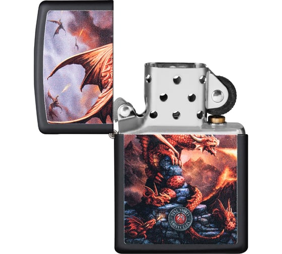 Зажигалка ZIPPO Anne Stokes, с покрытием Black Matte, 38x13x57 мм, 49097