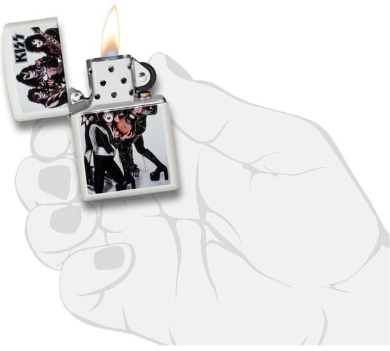 Зажигалка ZIPPO KISS, с покрытием White Matte, 36x12x56 мм, 49017