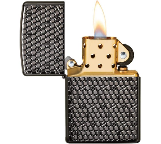 Зажигалка ZIPPO Armor, с покрытием Black Ice, 38x13x57 мм, 49021