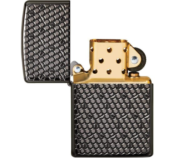 Зажигалка ZIPPO Armor, с покрытием Black Ice, 38x13x57 мм, 49021