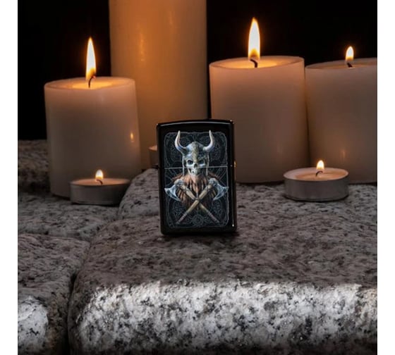 Зажигалка ZIPPO Anne Stokes, с покрытием High Polish Black, 38x13x57 мм, 49106