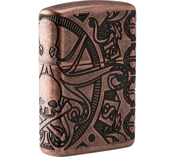 Зажигалка ZIPPO Armor, с покрытием Antique Copper, 38x13x57 мм, 49000