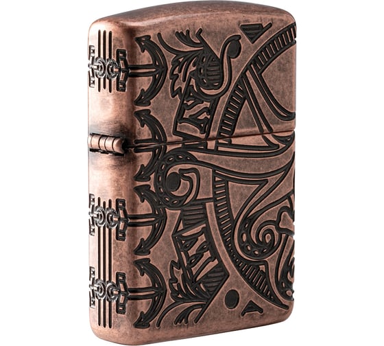 Зажигалка ZIPPO Armor, с покрытием Antique Copper, 38x13x57 мм, 49000