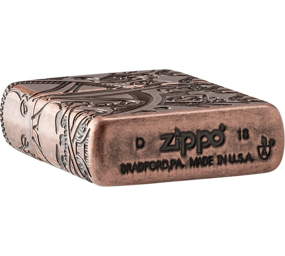 Зажигалка ZIPPO Armor, с покрытием Antique Copper, 38x13x57 мм, 49000