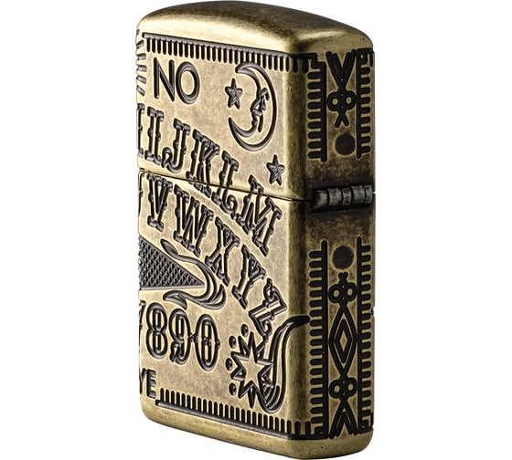 Зажигалка ZIPPO Armor, с покрытием Antique Brass, 38x13x57 мм, 49001