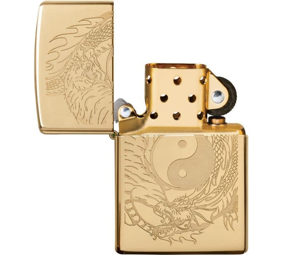 Зажигалка ZIPPO Classic, с покрытием High Polish Brass, 38x13x57 мм, 49024