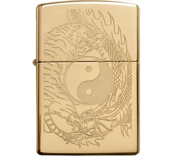 Зажигалка ZIPPO Classic, с покрытием High Polish Brass, 38x13x57 мм, 49024