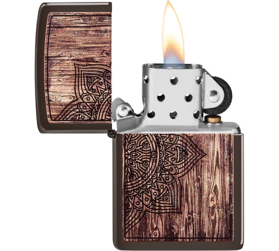 Зажигалка ZIPPO Classic, с покрытием Brown Matte, 38x13x57 мм, 49184