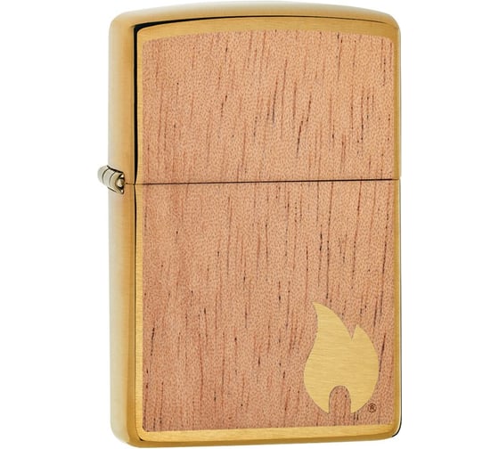 Зажигалка ZIPPO WOODCHUCK, с покрытием Brushed Brass, 38x13x57 мм, 29901
