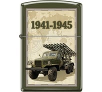 Зажигалка ZIPPO Катюша, с покрытием Green Matte, 38x13x57 мм, 221_Katyusha