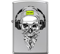 Зажигалка ZIPPO Хипстер, с покрытием High Polish Chrome, 38x13x57 мм, 250_hipster