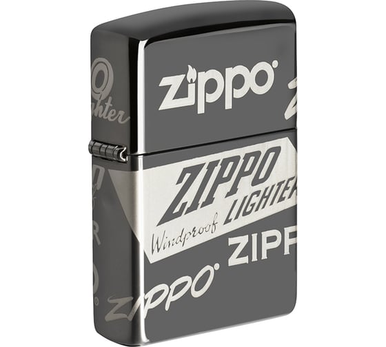Зажигалка ZIPPO Classic, с покрытием Black Ice, 36х12х56 мм, 49051