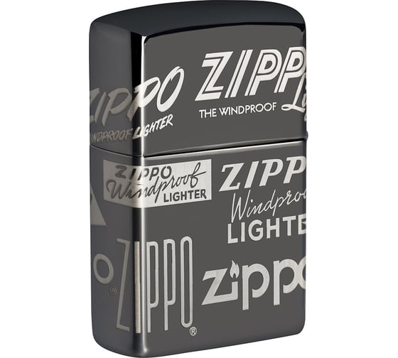 Зажигалка ZIPPO Classic, с покрытием Black Ice, 36х12х56 мм, 49051