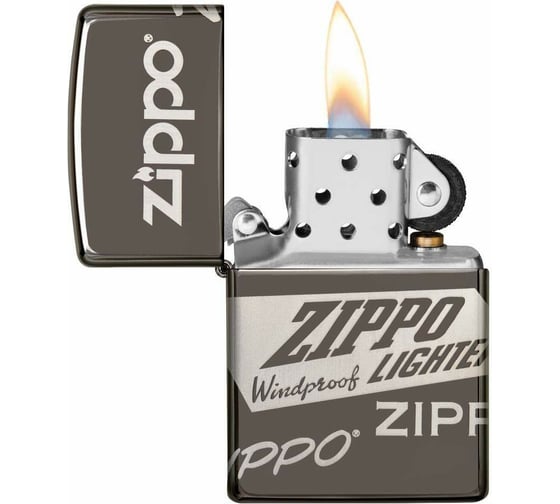 Зажигалка ZIPPO Classic, с покрытием Black Ice, 36х12х56 мм, 49051