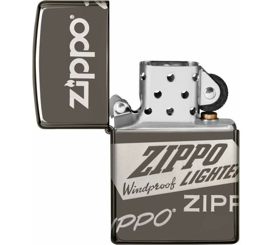 Зажигалка ZIPPO Classic, с покрытием Black Ice, 36х12х56 мм, 49051