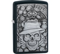 Зажигалка ZIPPO Classic, с покрытием Black Matte, 36x12x56 мм, 49183