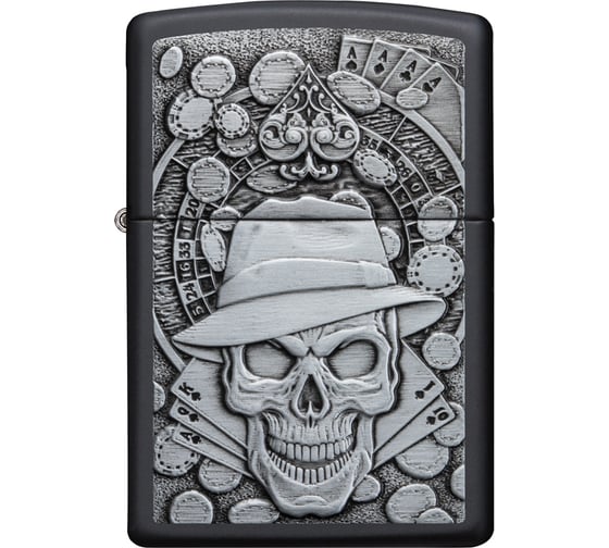 Зажигалка ZIPPO Classic, с покрытием Black Matte, 36x12x56 мм, 49183