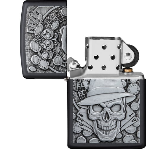 Зажигалка ZIPPO Classic, с покрытием Black Matte, 36x12x56 мм, 49183