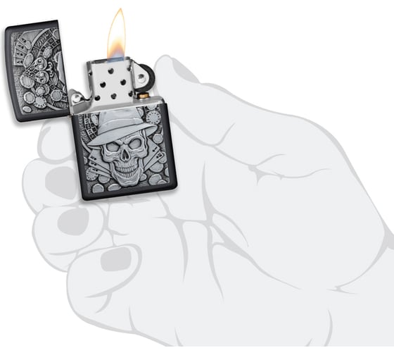 Зажигалка ZIPPO Classic, с покрытием Black Matte, 36x12x56 мм, 49183