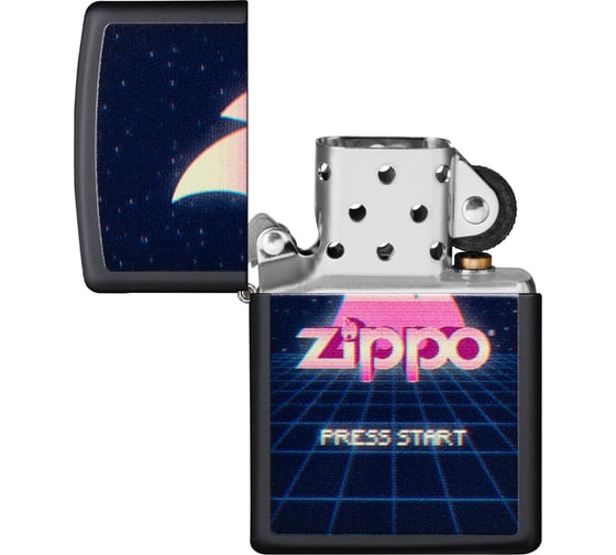 Зажигалка ZIPPO Classic, с покрытием Black Matte, 38x13x57 мм, 49115