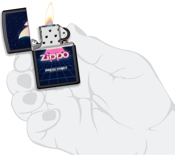 Зажигалка ZIPPO Classic, с покрытием Black Matte, 38x13x57 мм, 49115