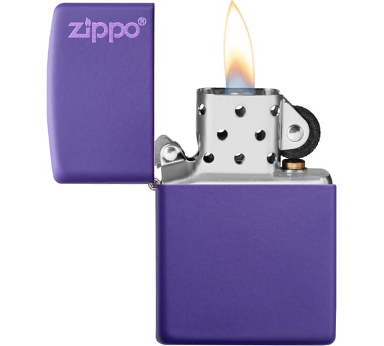 Зажигалка ZIPPO Classic, с покрытием Purple Matte, 38x13x57 мм, 237ZL