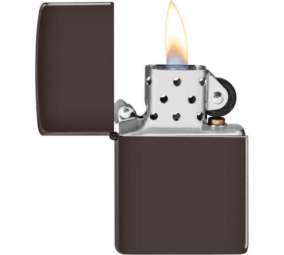 Зажигалка ZIPPO Classic, с покрытием Brown Matte, 38x13x57 мм, 49180