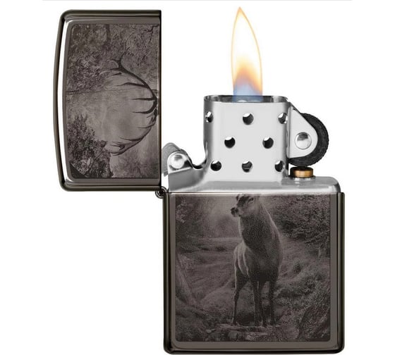 Зажигалка ZIPPO Classic, с покрытием Black Ice, 38х13х57 мм, 49059
